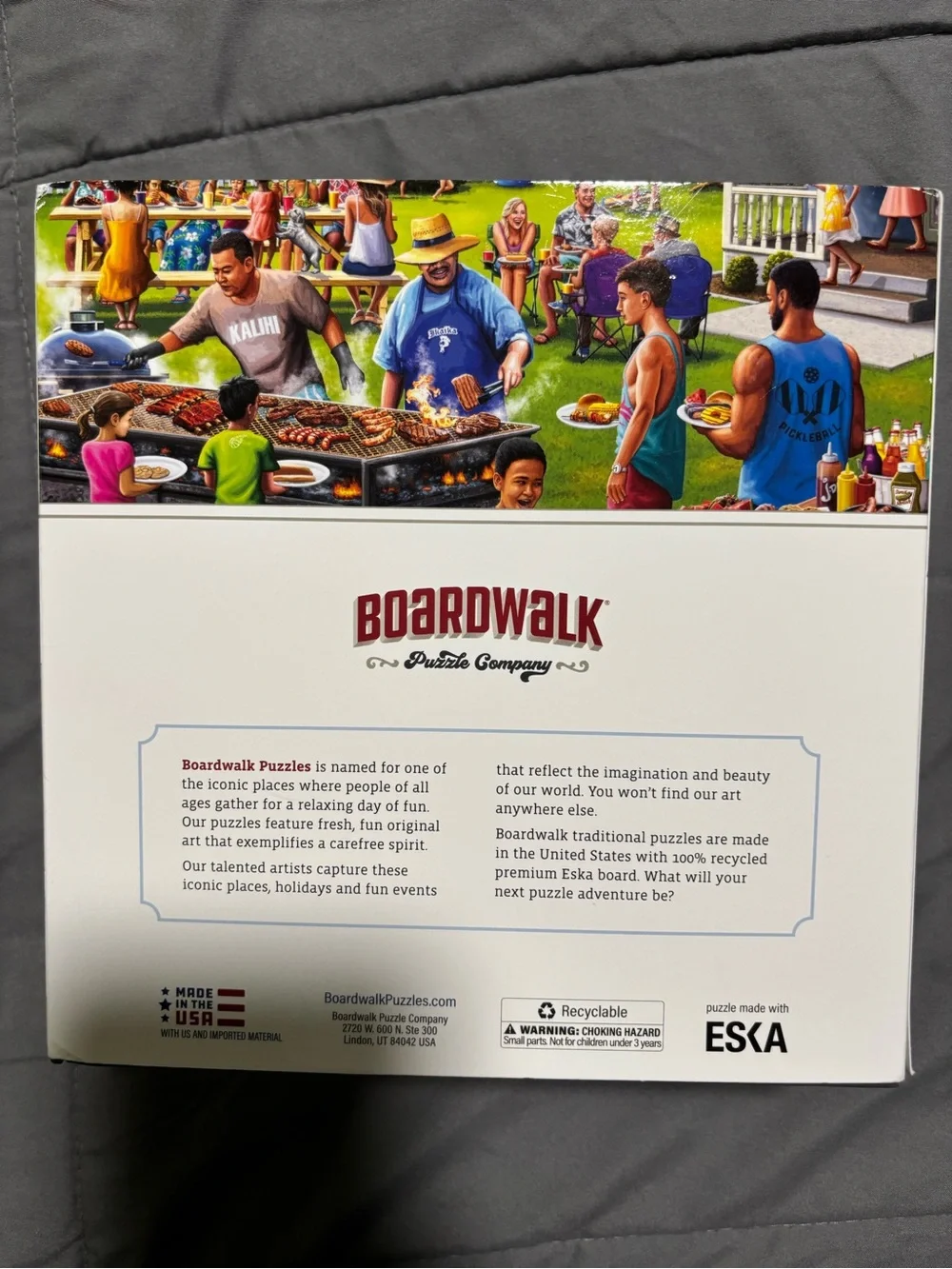 Boardwalk Backyard Barbecue 1000-Piece Puzzle - Colorful Picnic Scene